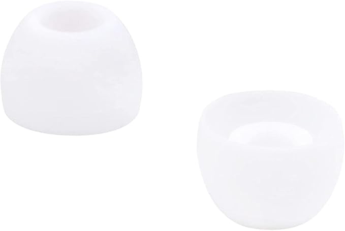 12 Pairs Silicone Replacement Earbud Ear Buds Tips Compatible with 3.8mm to 5.5mm Nozzle Earbuds Earphones, S/M/L White