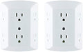 GE 6-Outlet Wall Extender White | Grounded | Spaced Outlets | UL Listed | Pack of 12