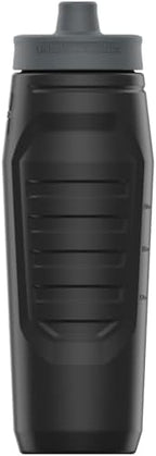 Under Armour Squeeze Water Bottles, 32 oz Water Bottles, Sideline Sports Water Bottle with Quick-Shot Lid, Quick & Easy Hydration, Gym Water Bottles, Squeeze Bottle, 1 32oz Bottle