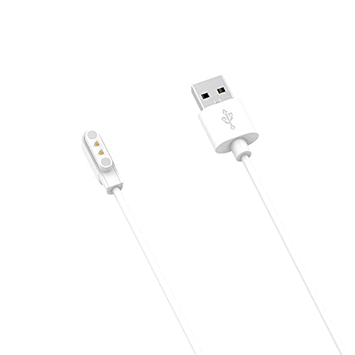 Lamshaw Compatible with Letsfit EW1 Charger, Magnetic USB Charging Cable Replacement Charger Cable Compatible with Letsfit EW1 / ID207 Smartwatch/TOZO S2 / AOKESI 1.69'' Smart Watch (White)