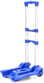 Heavy Duty Folding Hand Truck Portable Trolley for Travel Luggage Shopping & Home Use Foldable Cart with Wheels Blue Hand Sack Barrow