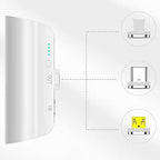 BoxWave Power Bank Compatible With Amazon Kindle Paperwhite (11th Gen) - MagnetoBoost Rejuva PowerPack (18W), Portable 3000mAh Back Up Battery Power Bank - Winter White