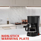 Aiwa 22 fl. oz. Compact Coffee Maker with Reusable Filter and Indicator Light