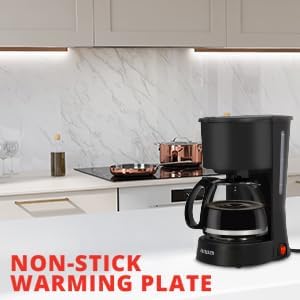 Aiwa 22 fl. oz. Compact Coffee Maker with Reusable Filter and Indicator Light