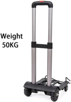 Heavy Duty Folding Hand Truck Portable Trolley Cart for Luggage & Shopping Foldable Sack Wheel Barrow for Home Use Travel & Moving Lightweight Design
