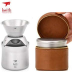 Keith Titanium Ti3911 Ultralight Coffee Maker - Custom Premium Leather Case Included 18th Anniversary: Exclusive Price!