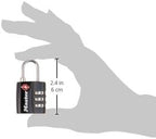 Master Lock 4680DBLK TSA-Approved Luggage Lock, 1-3/16-in. Wide, Black (Pack of 2)