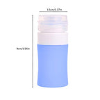Tvoip 5Pcs 38ml /1.28oz Silicone Refillable Bottle Portable Mini Traveler Packing Bottle Press Bottle(Random Color)