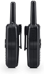 MOICO Long Range Walkie Talkies for Adults with 22 FRS Channels, Family Walkie Talkie with LED Flashlight VOX LCD Display for Hiking Camping Trip (Black 2 Pack)