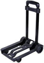 Heavy Duty Folding Hand Truck Portable Trolley Cart for Luggage Shopping & Moving Foldable Sack Wheel Barrow for Home Use (Black 02)