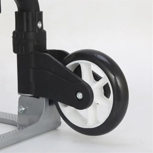 Heavy Duty Folding Hand Truck Collapsible Utility Cart with Wheels for Luggage Cargo & Household Shopping Portable Trolley for Easy Transport