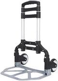 Lightweight Portable Folding Hand Truck - Durable Aluminum Trolley for Effortless Luggage, Grocery, and Shopping Transport