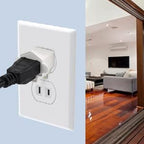 JACKYLED 3 Prong to 2 Prong Polarized Grounding Adapter, Wall Outlet Converter 3-Prong Adapter Fireproof Material 392℉ Resistant Heavy Duty for Household, Christmas Light, Indoor Use Only, 10 Pack