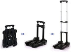 Heavy Duty Foldable Hand Truck Trolley Portable Luggage Cart for Travel Shopping & Camping Versatile Folding Barrow for s Garden & Home Use (Blue)