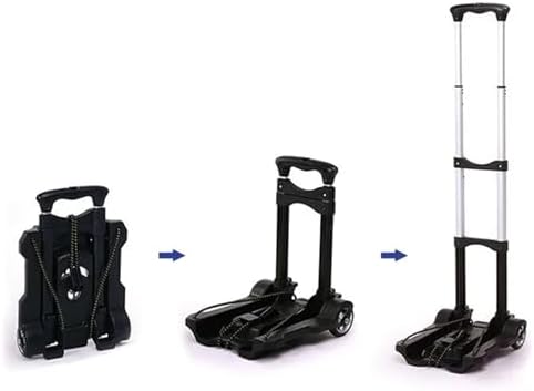 Heavy Duty Foldable Hand Truck with Wheels - Portable Luggage Cart for Camping, Festivals, Gardening, Shopping, Home Use, Easy Maneuverability, Durable Design