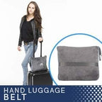 BlueHills Long Travel Blanket Pillows for Two Airplane Traveling Essentials Flight Throws in Bag case with Backpack Clip Compact Large Plane Accessories – Gray and Pink