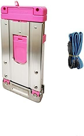 Lightweight Folding Hand Truck, Portable Heavy-Duty Dolly Cart for Moving Travel(Color:Pink)