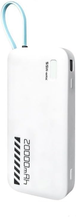 Case for CUKTECH CP25 20000mah 55W, Power Bank Shockproof Silicone Case, Dustproof Protective Soft Cover (White)