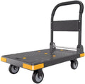 HeavyDuty Steel Utility Cart with Folding Platform and Swivel WheelsPerfect for Easily Moving and Transporting Heavy Loads