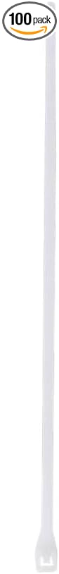 Gardner Bender 46-308 DoubleLock Cable Tie, 8 inch, 75 lb, Electrical Wire and Cord Management, Nylon Zip Tie, 100 Pk, Natural White
