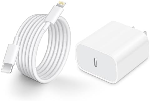 AISNI iPhone Charger Fast Charging 4 Pack 20W PD USB C Charger Block with 6 FT MFi-Certified Type C Fast Charging Cable Compatible for iPhone 14/13/12/11 Pro Max/Xs Max/XR/X,iPad-White