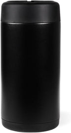 HydroJug Slim Can Cooler - 2-in-1 Insulated Can Cooler Cup - Stainless Steel Slim Can Holder with Non-Slip Rubber Base - Screw-Top Lid - Dishwasher Safe - 12oz, Black
