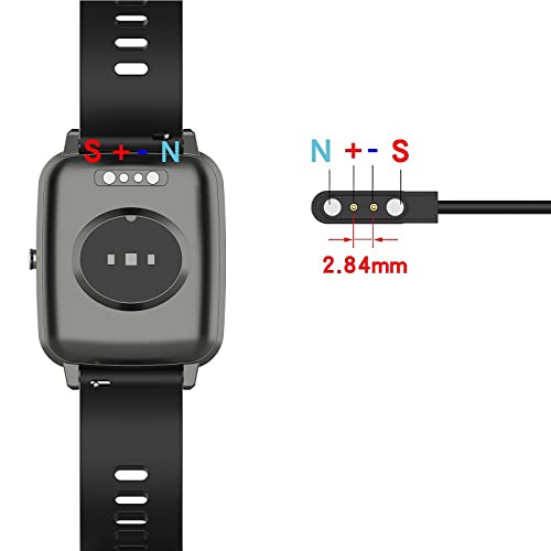 Acediar [2-Pack] 3.3FT Smart Watch Charger Magnetic USB Charging Cable for Letsfit Willful YAMAY SW023 ID205L SW021 ID205U ID205S SW025 Uwatch 3S