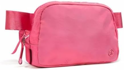 Pander Two Way Zipper Fanny Pack Nylon Everywhere Belt Bag for Women, Water Repellent Waist Packs, Crossbody Bags with Adjustable Strap (Hot Pink).