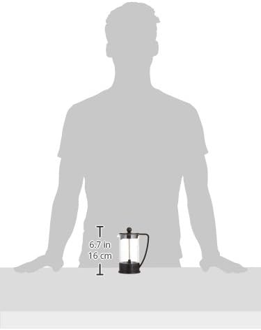 Bodum 12oz Brazil French Press Coffee Maker, High-Heat Borosilicate Glass, Black - Made in Portugal (Pack of 4)