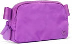 Pander Two Way Zipper Fanny Pack Nylon Everywhere Belt Bag for Women, Water Repellent Waist Packs, Crossbody Bags with Adjustable Strap (Violet).