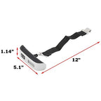 Electronic Backlit Luggage Scale up to 110lb (50kg) Capacity, Accuracy: .02lb (10g), with Thermometer (Battery Included) by EX ELECTRONIX EXPRESS