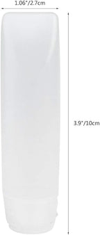 5Pcs Travel Size Plastic Squeeze Bottles for Liquids, 1 oz Empty Squeeze Bottles With Flip Cap Leak Proof BPA Free Refillable Tubes, Mini Toothpaste Containers with Pump Dispensers