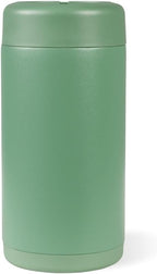 HydroJug Slim Can Cooler - 2-in-1 Insulated Can Cooler Cup - Stainless Steel Slim Can Holder with Non-Slip Rubber Base - Screw-Top Lid - Dishwasher Safe - 12oz, Sage