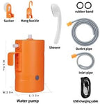 Portable Outdoor Shower, 2 Flow Mode, 4400mAh Battery Powered Shower Pump for Hiking/Backpacking, Travel, Beach, Pet, Flowering, IPX7 Waterproof &USB Rechargeable Camping Shower with 3 LED Lights…