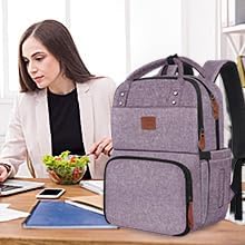 MATEIN Womens Backpack with Lunch Compartment, Fits 17 Inch Laptop Backpack, Water Resistant Cooler Backpack Tote Food Bag for Work College Travel Camping Picnic, (Purple)