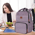 MATEIN Womens Backpack with Lunch Compartment, Fits 17 Inch Laptop Backpack, Water Resistant Cooler Backpack Tote Food Bag for Work College Travel Camping Picnic, (Purple)