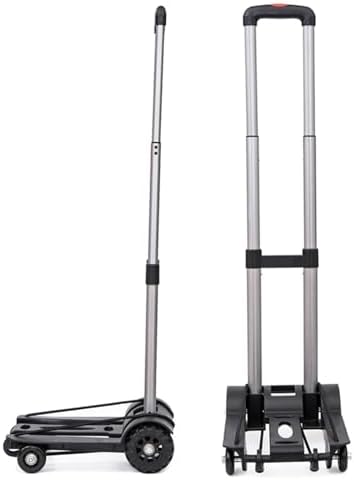 Heavy Duty Folding Hand Truck Portable Foldable Sack Trolley Travel Luggage Cart & Shopping Cart for Easy Moving and Transport Wheel Barrow for Grocery and Travel.