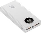 Portable C harger PowerBank, PD 20W Fast Charging, 20000mAh Power Bank with LCD display, 3 Outputs USB C Power Bank Fast Charging , For iPhone 17/16/15/14/13 Pro Samsung Google iPad Tablet (White)