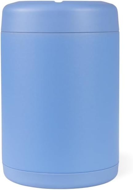 HydroJug Standard Can Cooler - 2-in-1 Insulated Can Cooler Cup - Stainless Steel Can Holder with Non-Slip Rubber Base - Screw-Top Lid - Dishwasher Safe - 12oz, Light Blue