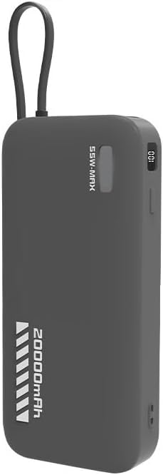 Case for CUKTECH CP25 20000mah 55W, Power Bank Shockproof Silicone Case, Dustproof Protective Soft Cover (Gray)