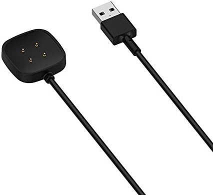 for Versa 4 Charger Versa 3 Charging Cable Wall Plug Charger Compatible with Fitbit Versa 4 /Versa 3 / Sense 2/ Sense Smart Watch Charging Cord