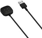for Versa 4 Charger Versa 3 Charging Cable Wall Plug Charger Compatible with Fitbit Versa 4 /Versa 3 / Sense 2/ Sense Smart Watch Charging Cord