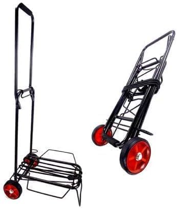Lightweight Folding Hand Truck – 2-Wheel Portable Luggage Trolley, 40 LB Capacity Collapsible Dolly Cart for Shopping & Travel