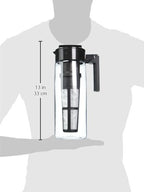 Takeya Deluxe Cold Brew Coffee Maker - BPA-Free Tritan Pitcher with Airtight Leakproof Lid, Silicone Grip Handle, Fine-Mesh Filter - Shatter-Proof, Dishwasher Safe, Made in USA - 2 Quart/Black