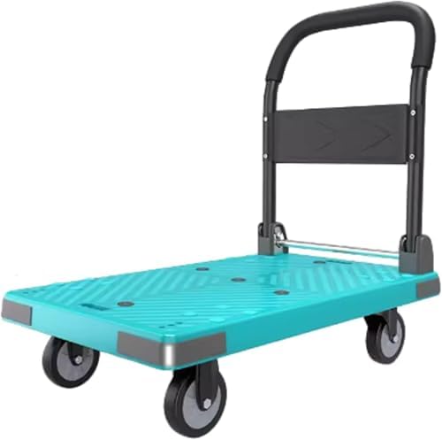 ty Folding Flatbed Trolley Cart with Swivel WheelsPortable Steel Hand Truck for Office Moving Transport and Easy LiftingIdeal Push Cart for Home & Workplace