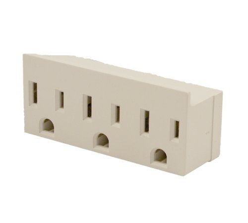 Leviton 007-00697-00W 15A 125V White Triple Outlet Adapter