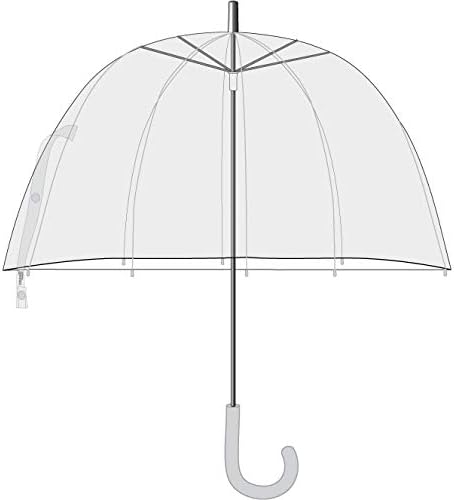 Capelli New York Adult Umbrella, Clear Umbrella for Rainy Days, Travel Essentials, Must-Have College Dorm Essentials