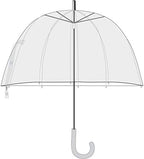 Capelli New York Adult Umbrella, Clear Umbrella for Rainy Days, Travel Essentials, Must-Have College Dorm Essentials