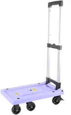 Folding Portable Platform Trolley Medium Purple Cargo Luggage Trolley for Household & Warehouse Moving Lightweight & Courier Cart Ideal for Easy Transport