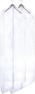 Handy Laundry Clear Vinyl Gown Bag - Protect Your Clothing While Traveling and Dust Free While Hanging in Your Closet. Ideal for Coats, Suits, Dresses or Gowns - Set of 2 (24 X 65 Inches)
